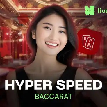 Hyper Speed Baccarat online game logo by Evolution on instantcasino-de.de